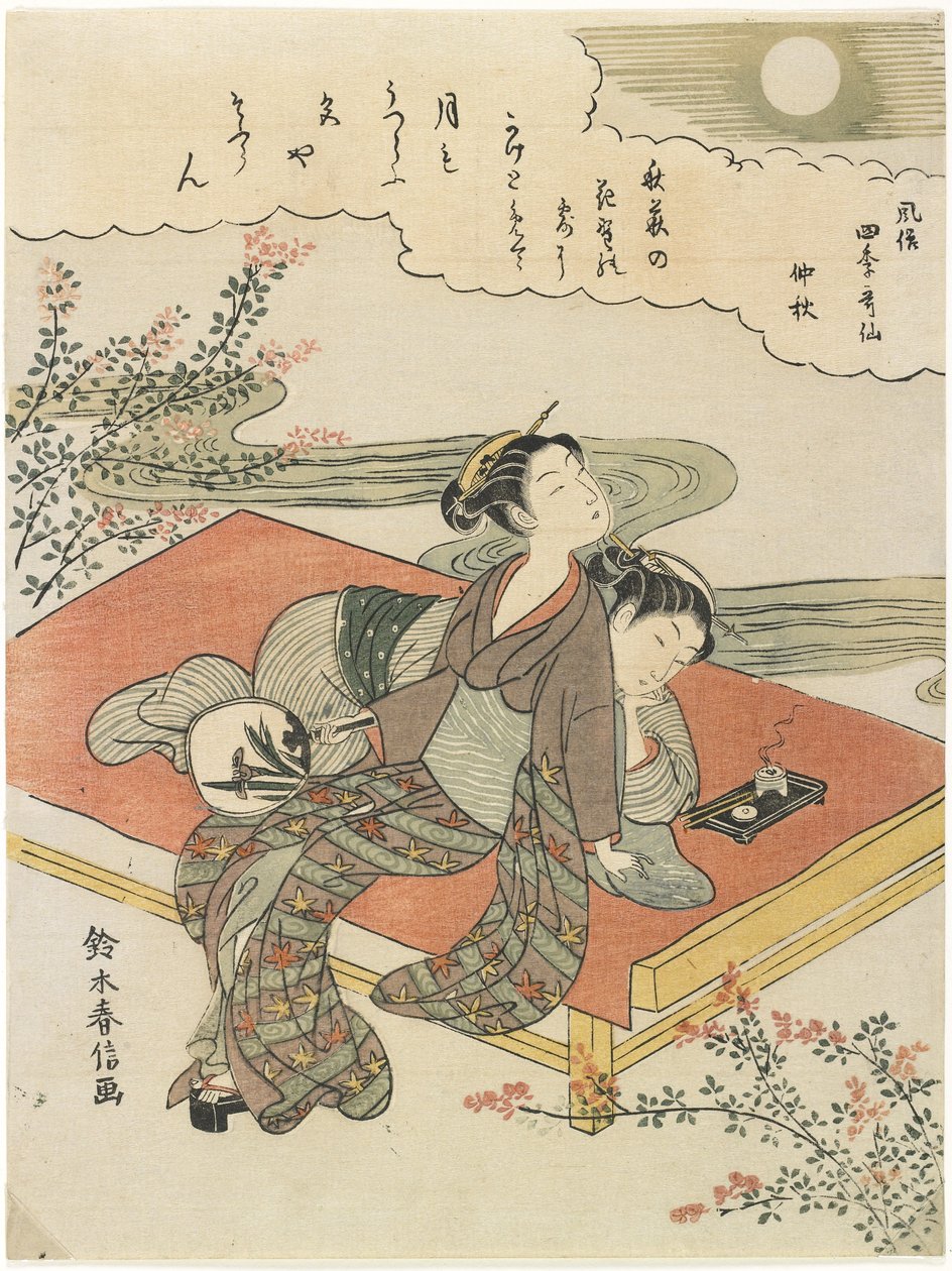 El octavo mes, c. 1768 de Suzuki Harunobu