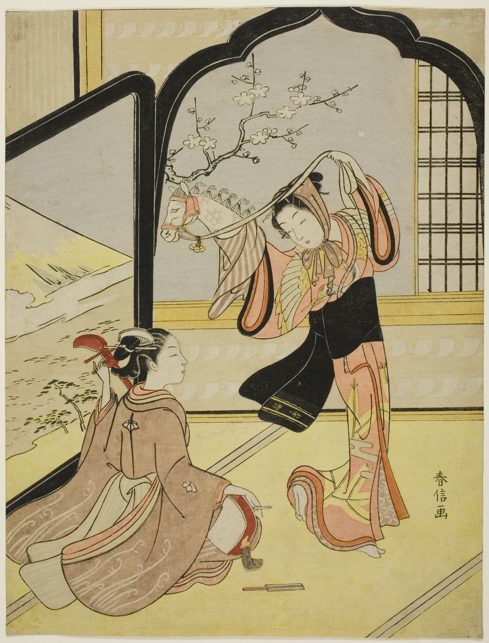 La danza Harugoma de Suzuki Harunobu