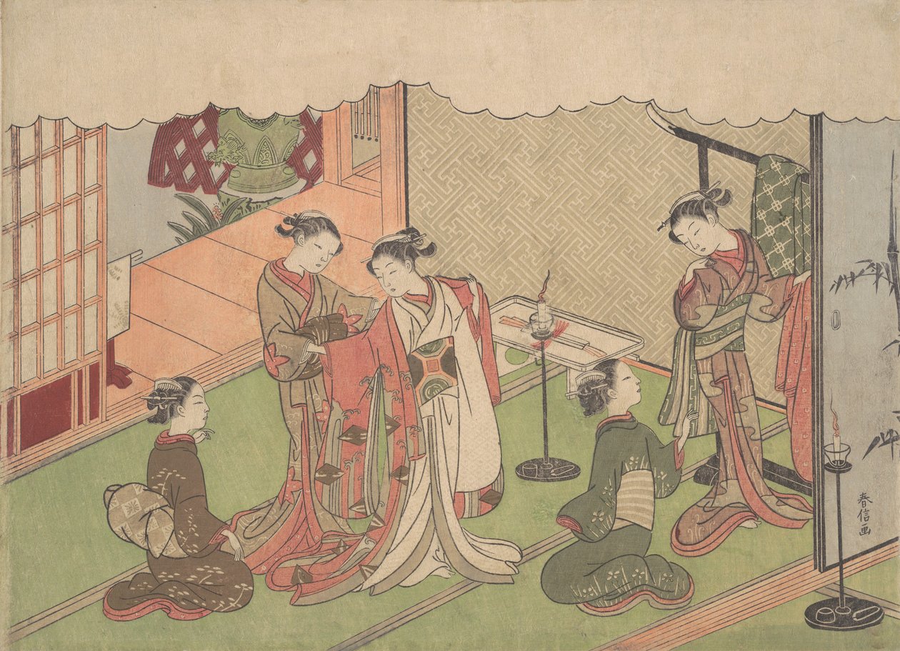La ceremonia de matrimonio, probablemente 1768 de Suzuki Harunobu