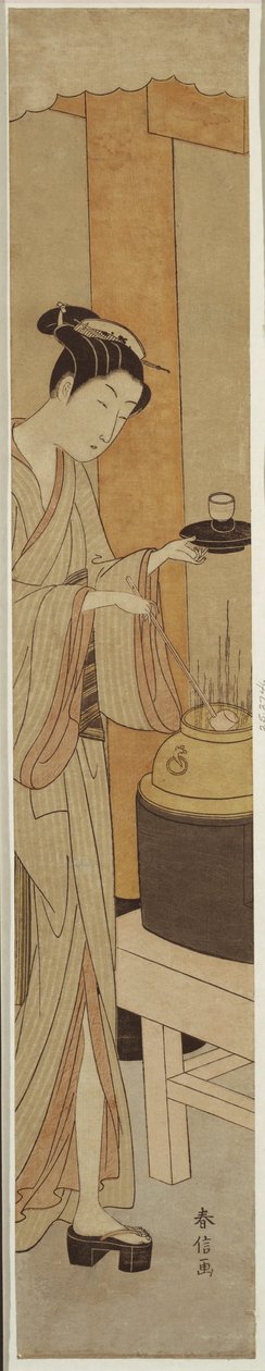 La camarera Osen de la casa de té Kagiya de Suzuki Harunobu
