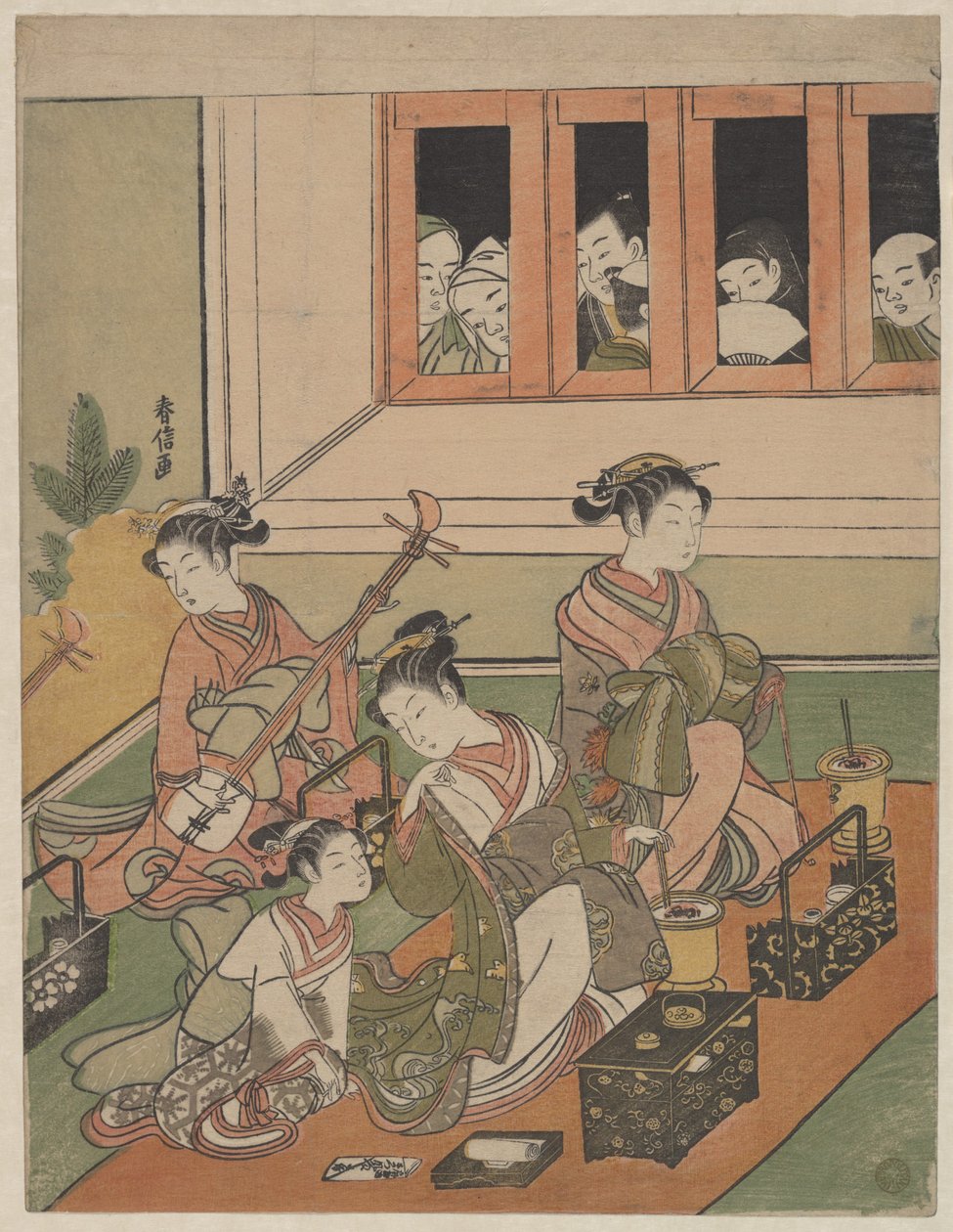 Los observadores y los observados de Suzuki Harunobu