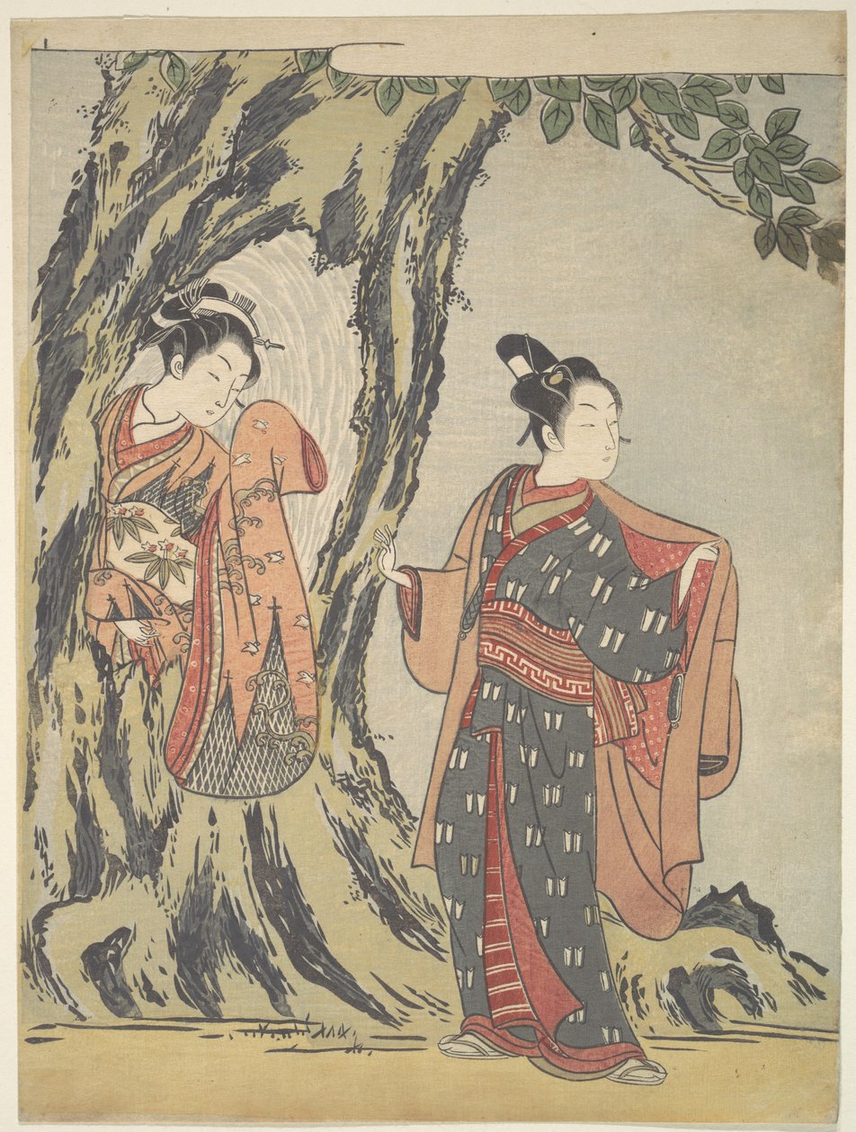 Dos jóvenes de Suzuki Harunobu