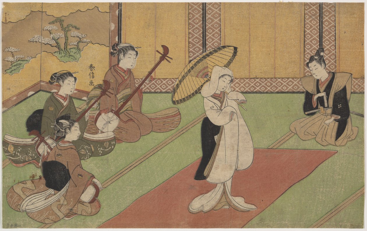 Bailarina en el palacio de un daimyō de Suzuki Harunobu