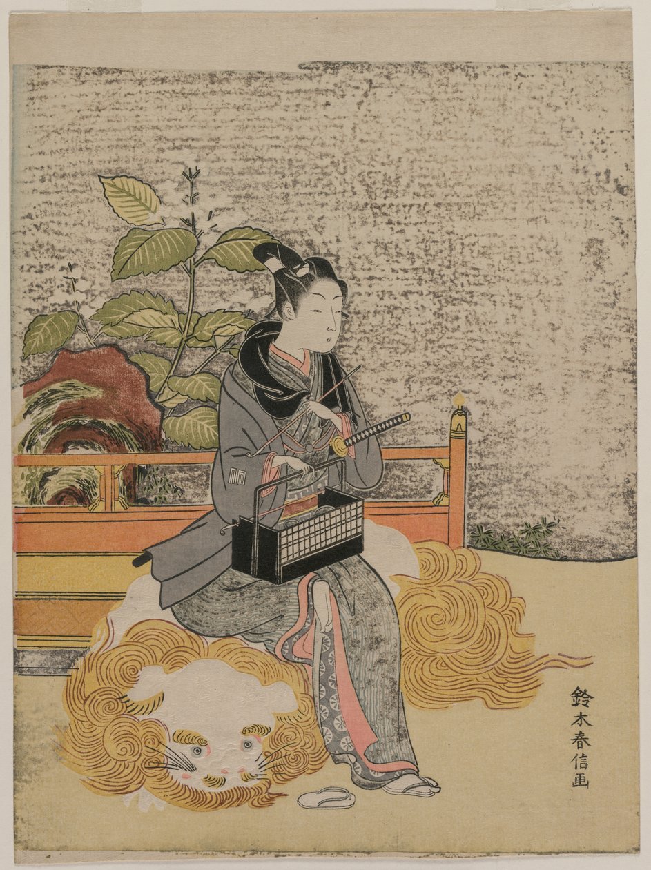 Juventud como un Sustituto de Monju de Suzuki Harunobu
