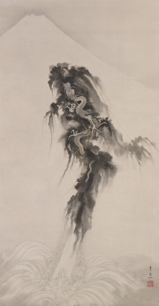 Dragón Naciente y Monte Fuji de Suzuki Kiitsu