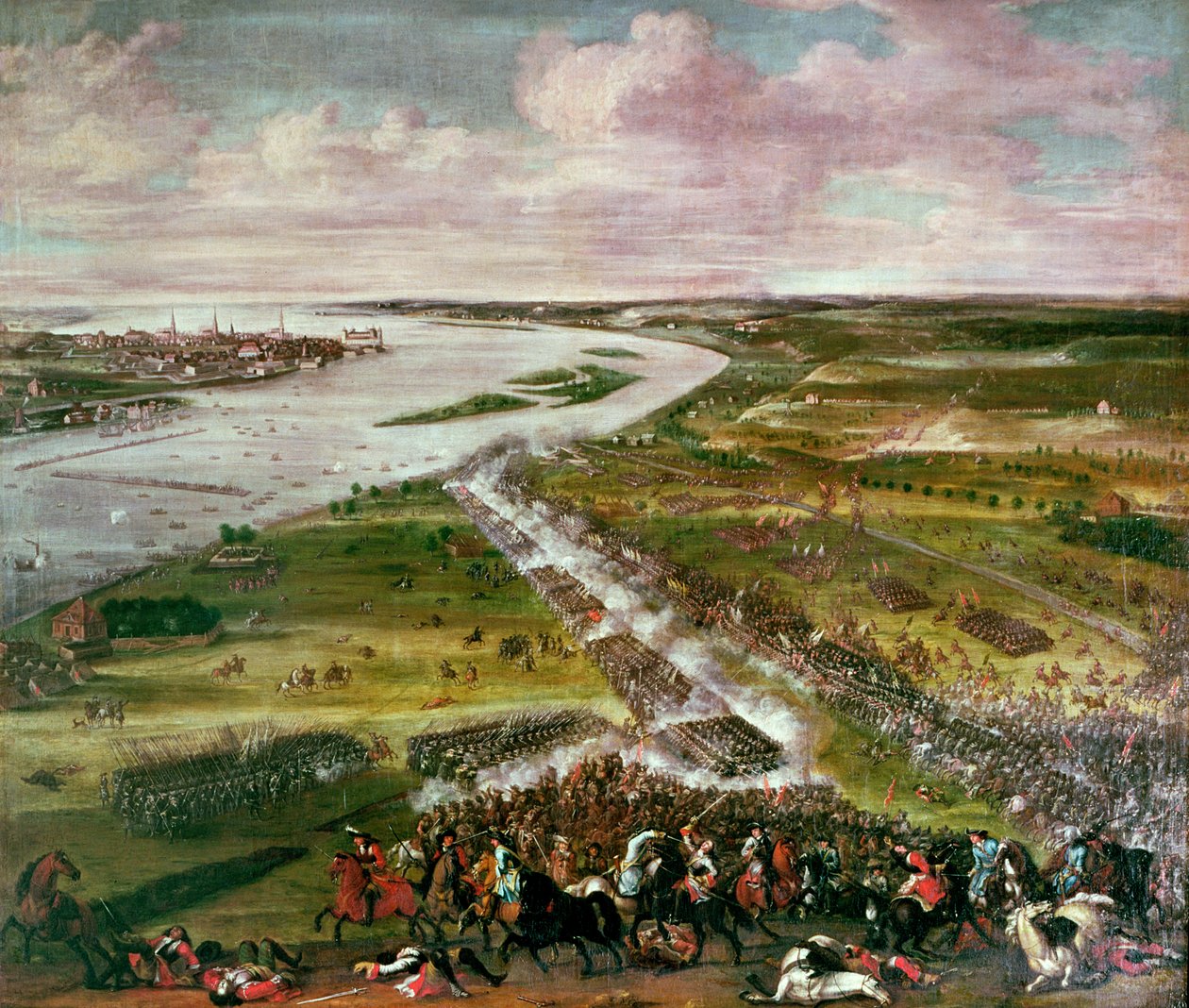 Batalla por el cruce del Dvina, 1701 de Swedish School