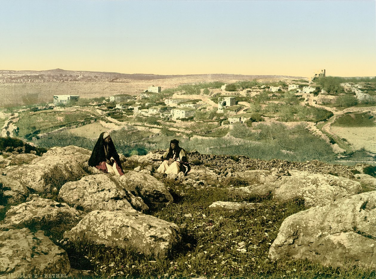 Vista general de Beitin (Betel), c.1880-1900 de Swiss Photographer
