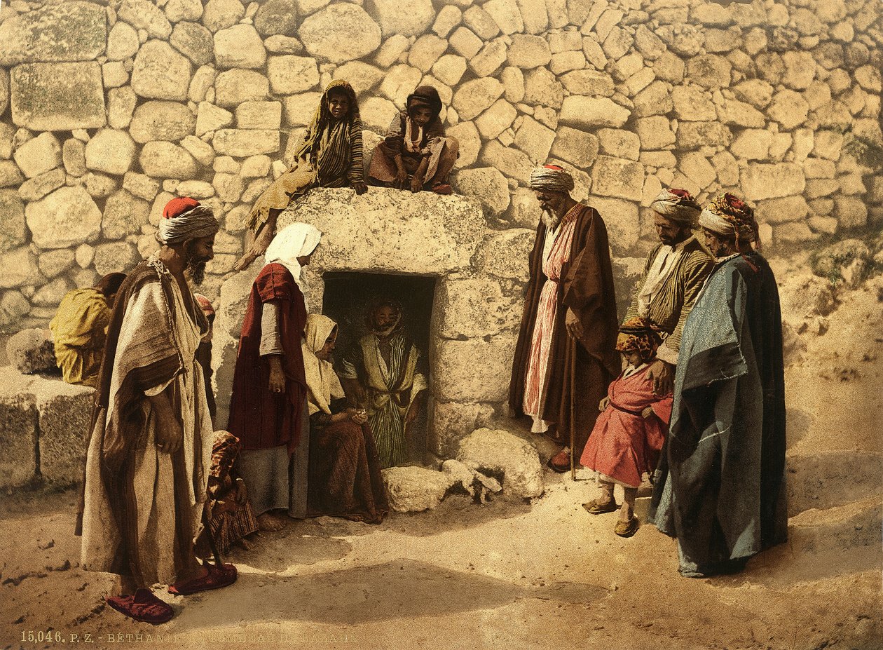 Tumba de Lázaro (al-Azariyya) en Betania, c.1880-1900 de Swiss Photographer