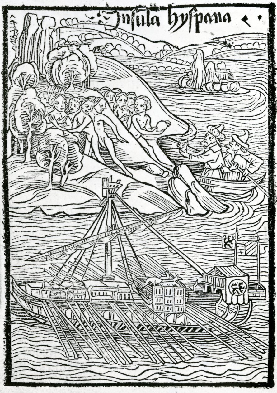 Llegada de la Carabela de Colón a la Isla de La Española de Swiss School