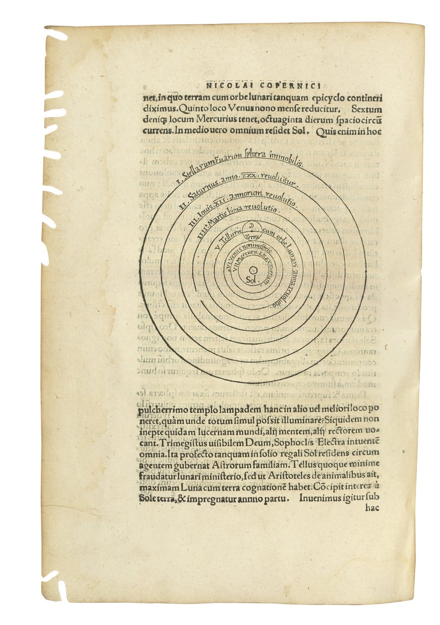 "De Revolutionibus Orbium Coelestium" de Nicolaus Copernicus y "De Libris Revolutionum Nicolai Copernici Narratio Prima" de Georg Johan Rheticus, dos obras en un volumen, Basilea, 1566-67 de Swiss School