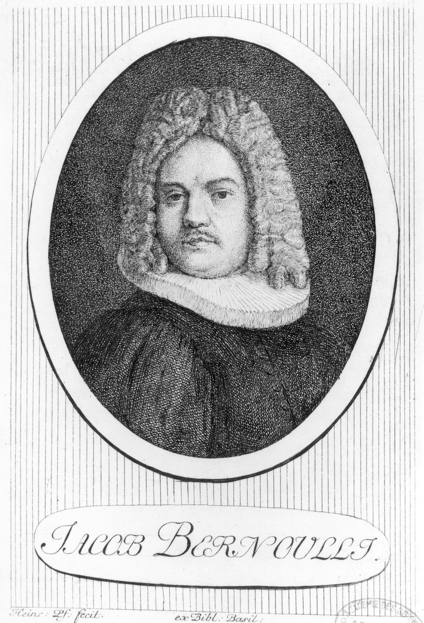 Retrato de Jacques Bernoulli de Swiss School