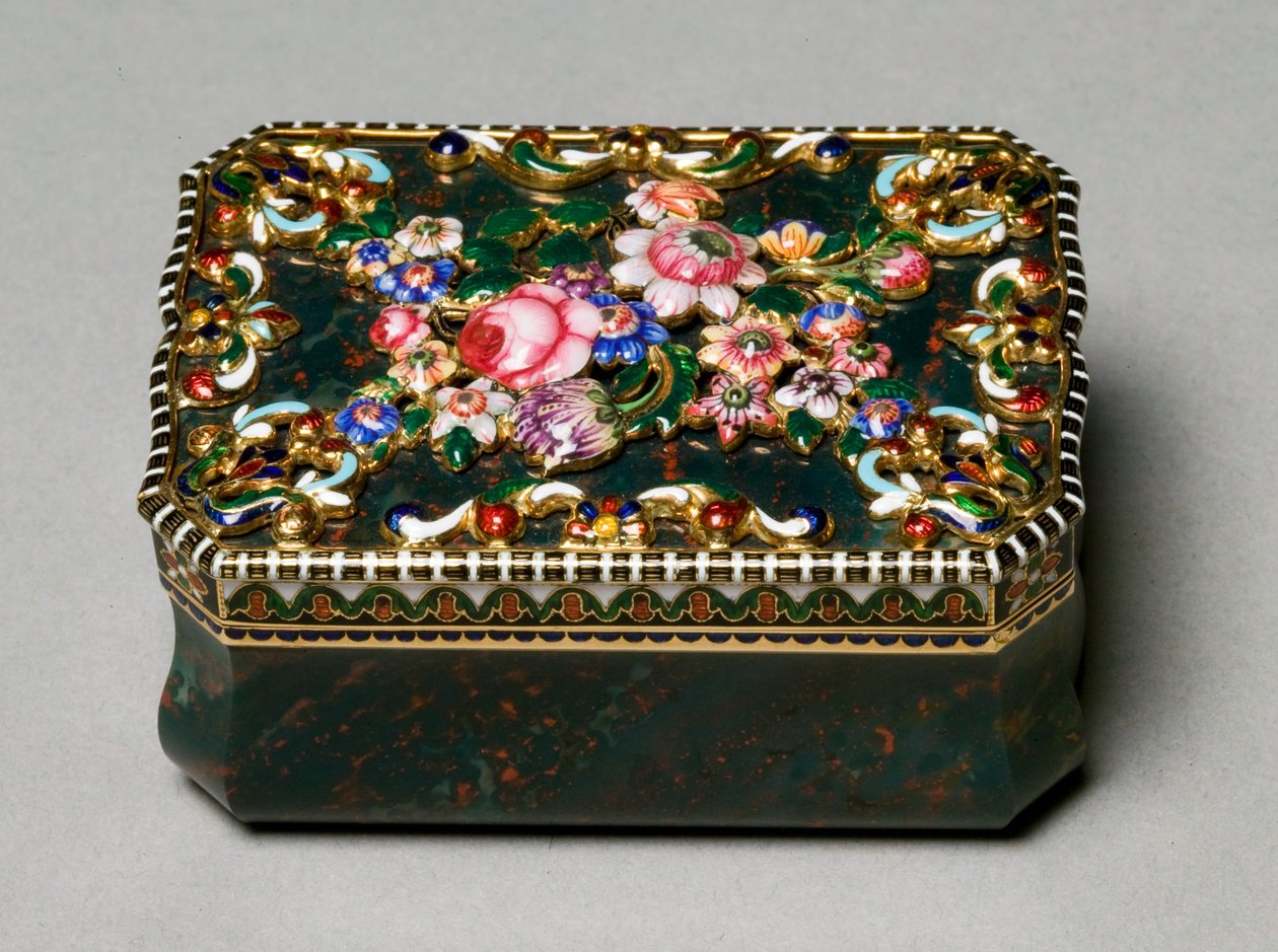 Caja de rapé, atribuida a miniatura pintada por Jean-Louis Richter de Swiss School