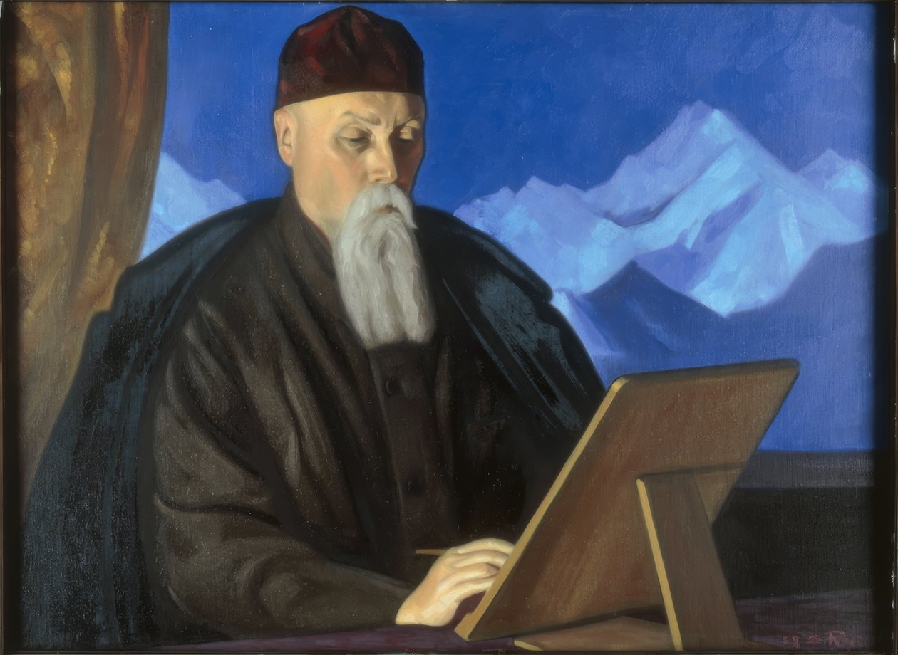 Retrato del pintor Nicholas Roerich de Swjatoslaw Nikolajewitsch Roerich