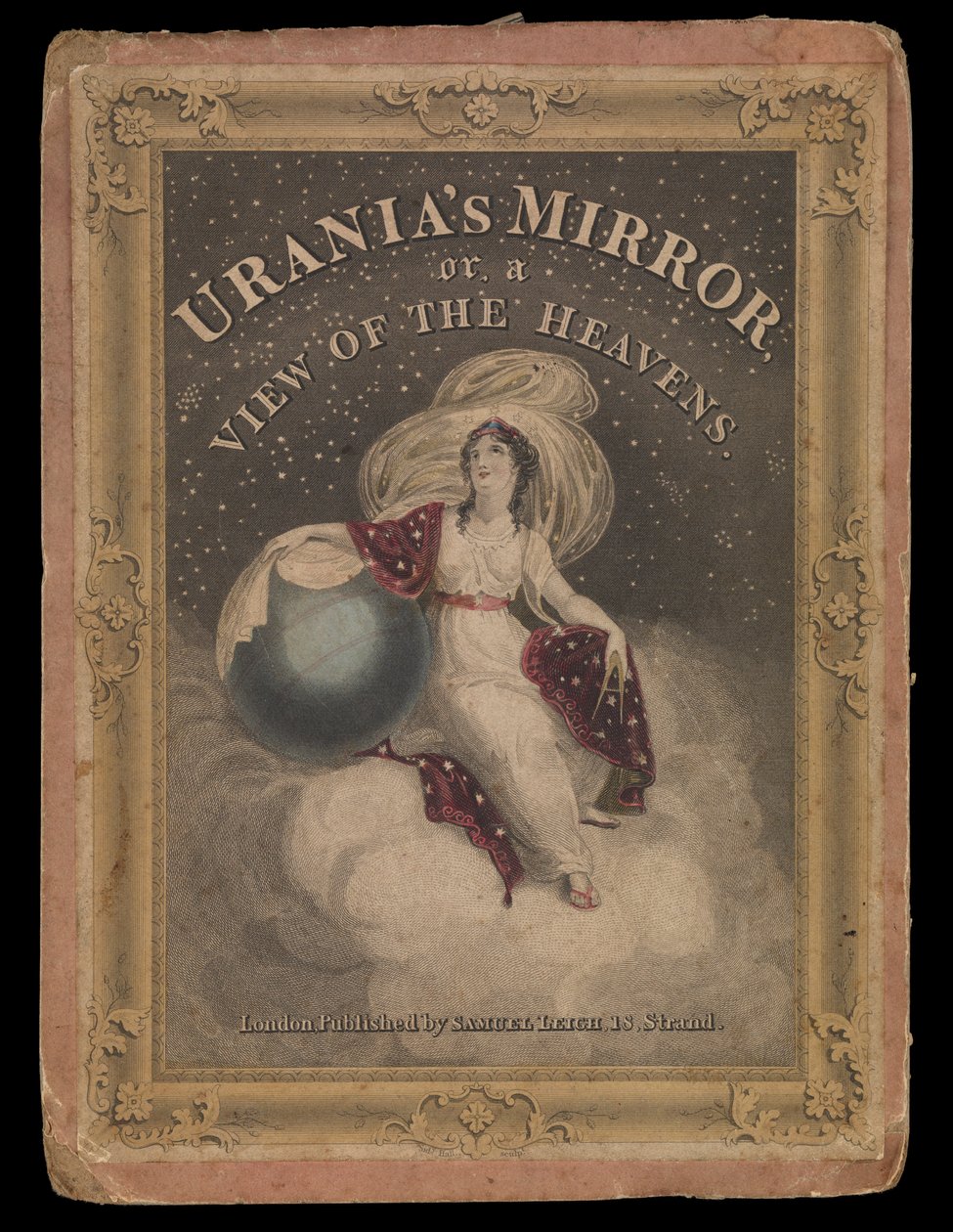 Espejo de Urania o una vista de los cielos (tarjetas de constelaciones), c.1825 (tarjeta, papel, pañuelo) de Sydney Hall