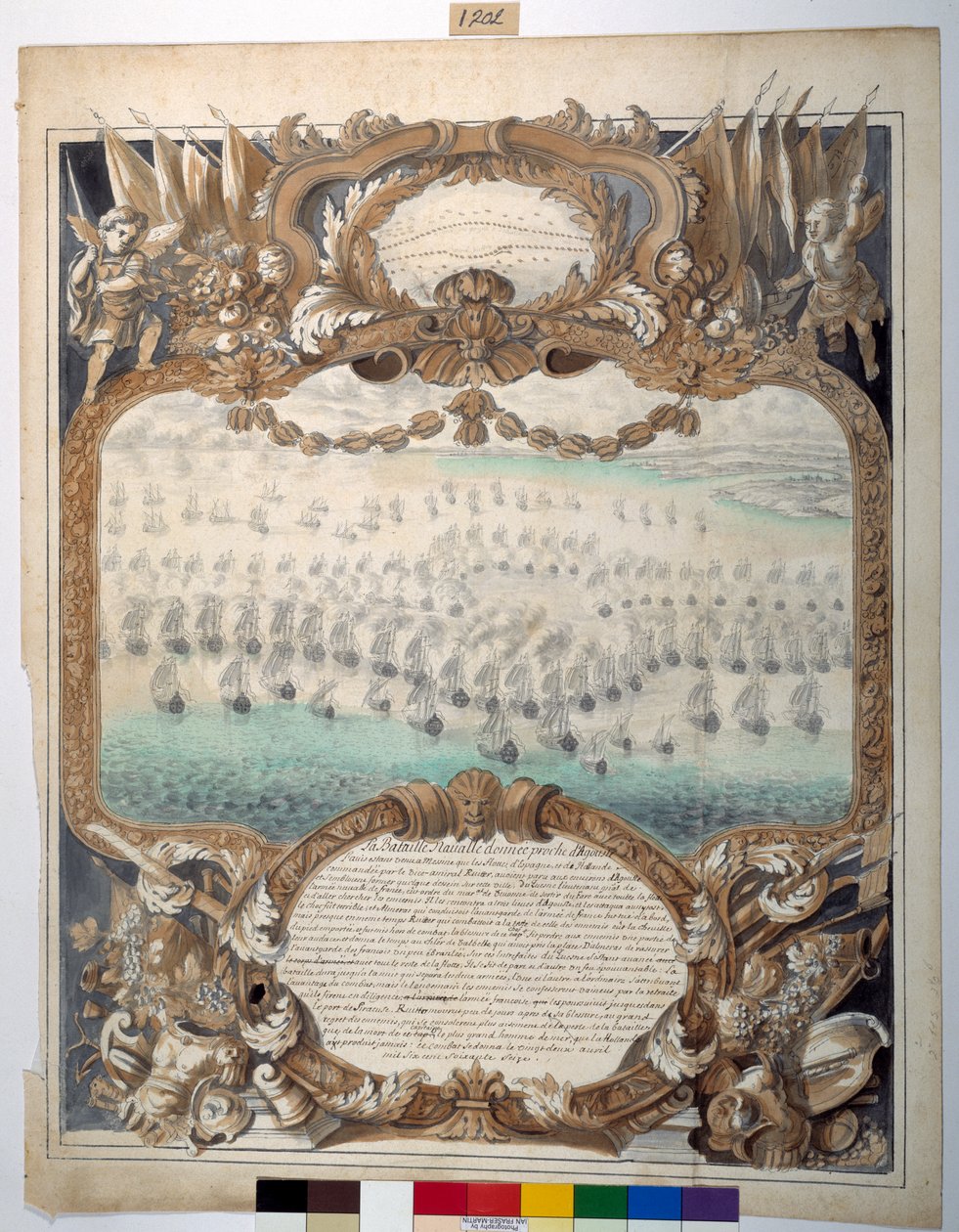 Batalla naval cerca de Agouste, 22 de abril de 1676 de Sylvain Bonnet