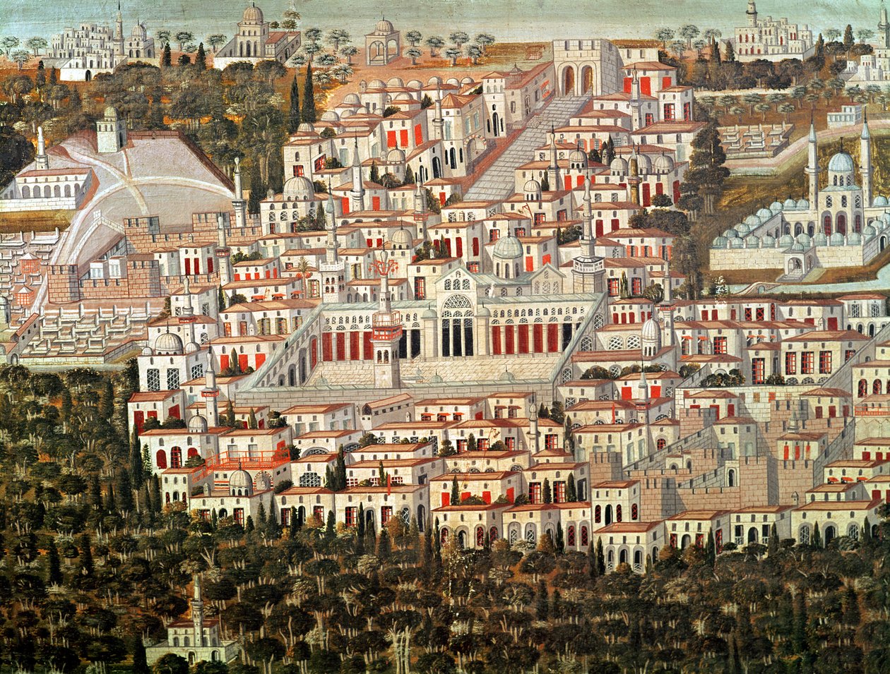 Vista de la ciudad de Damasco de Syrian School