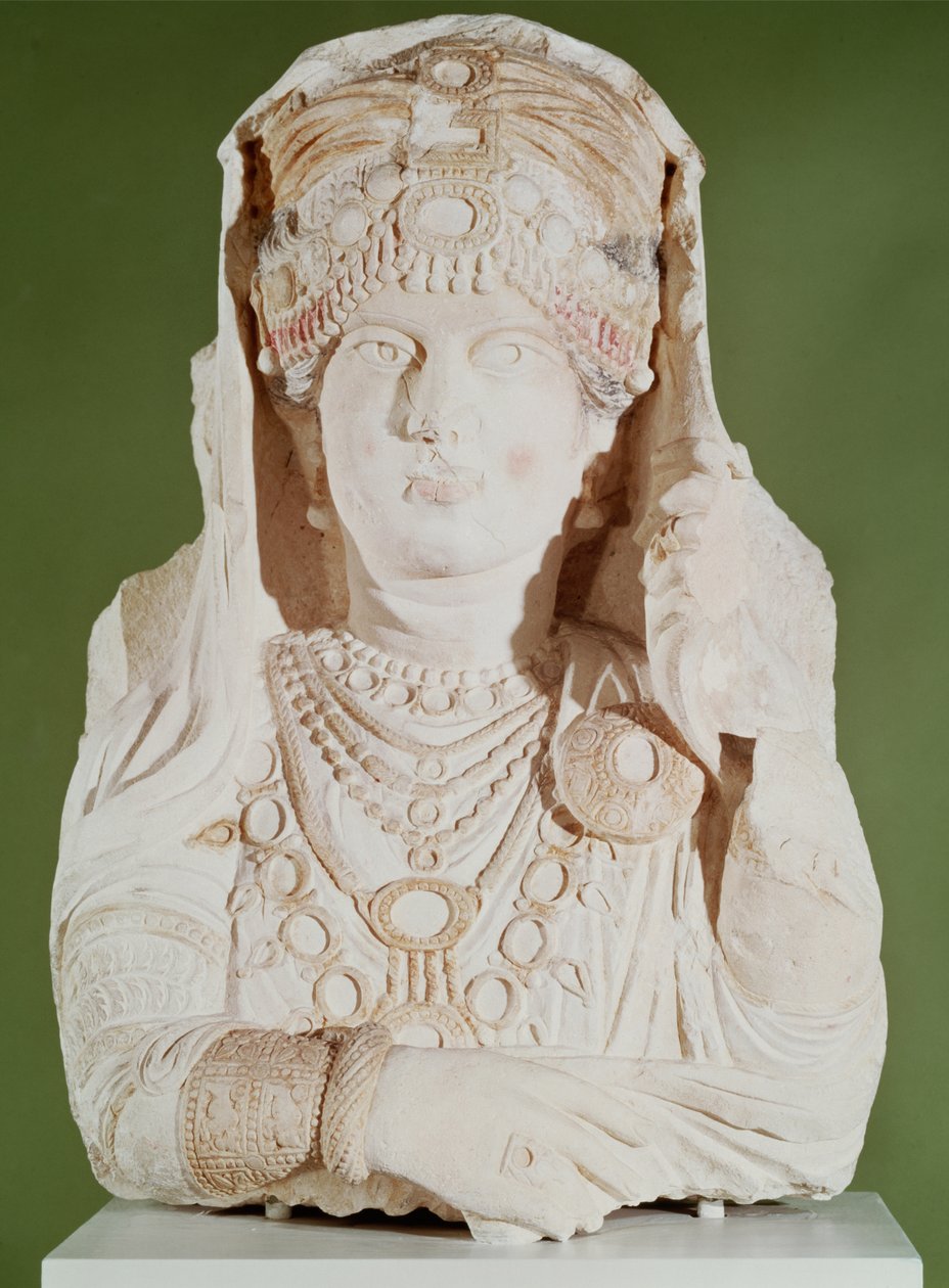 La belleza de Palmira, c.200 (piedra caliza) de Syrian