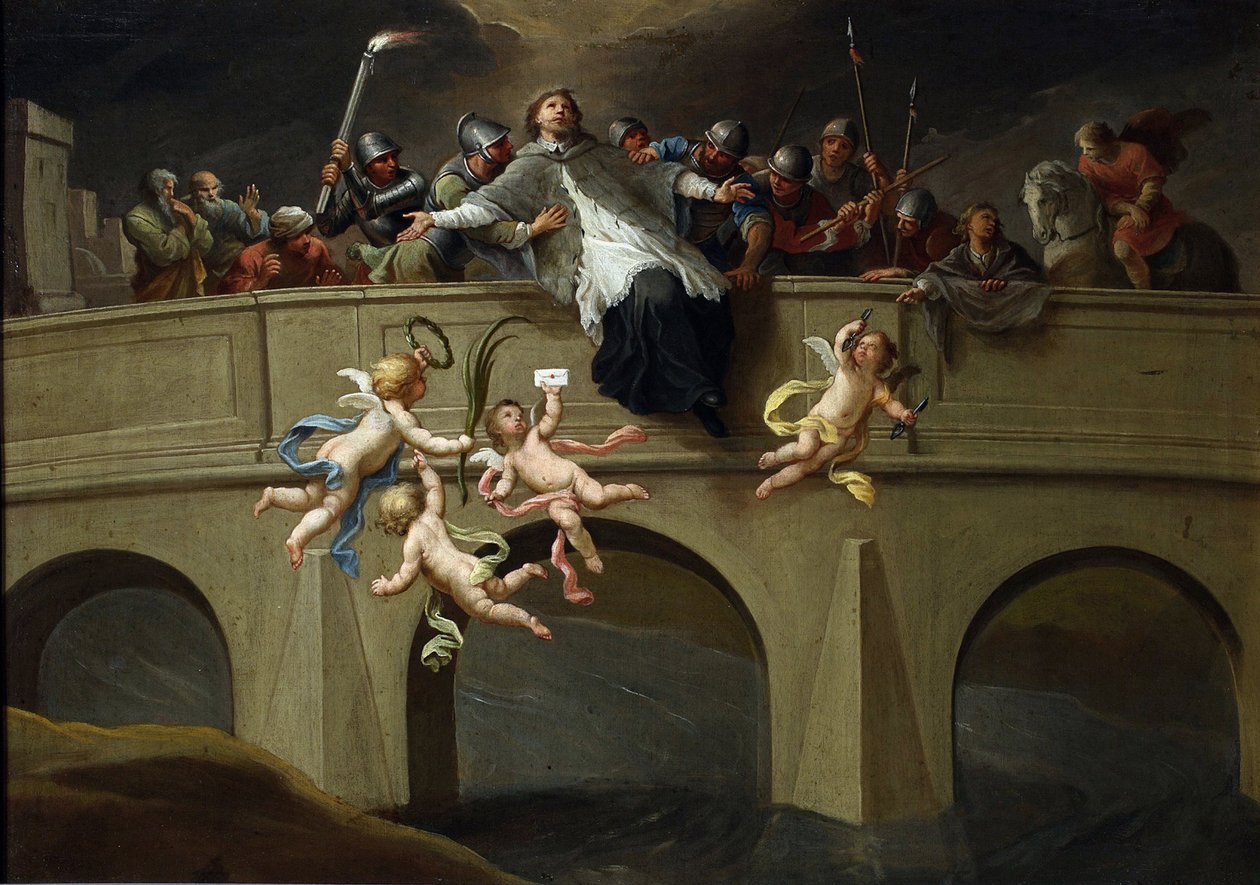 Le martyre de Jean Nepomucene (1345-1393) - Martyrdom of Saint John Nepomuk par Czechowicz, Szymon (1689-1775). Óleo sobre lienzo, tamaño : 61x86,5, c. 1750, Muzeum Narodowe, Varsovia de Szymon Czechowicz