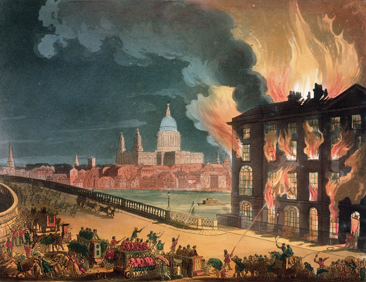 Incendio en Albion Mill, Puente de Blackfriars, de 