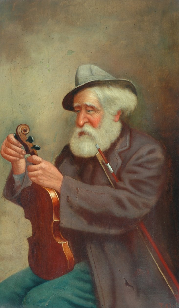 Viejo con un Violín de T. Clare