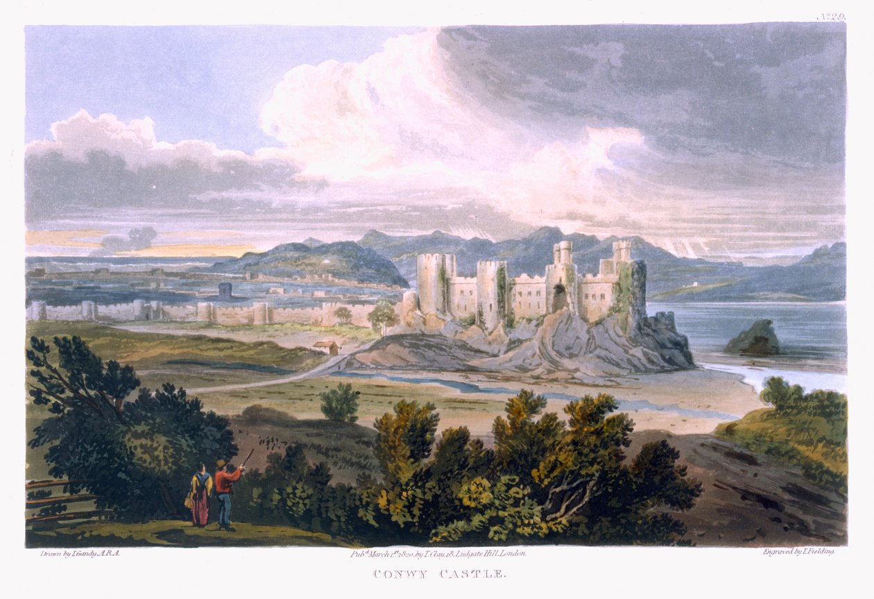Castillo de Conwy, 1820 de T. Gandy