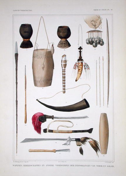 Armas y objetos rituales de Timor, de 