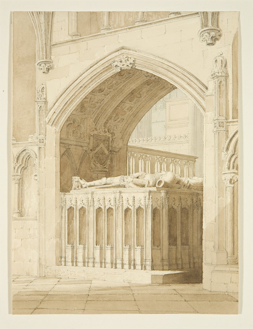 Tumba de Robert Fitzharding, fallecido en 1170, en la Catedral de Bristol de T.H. Clarke