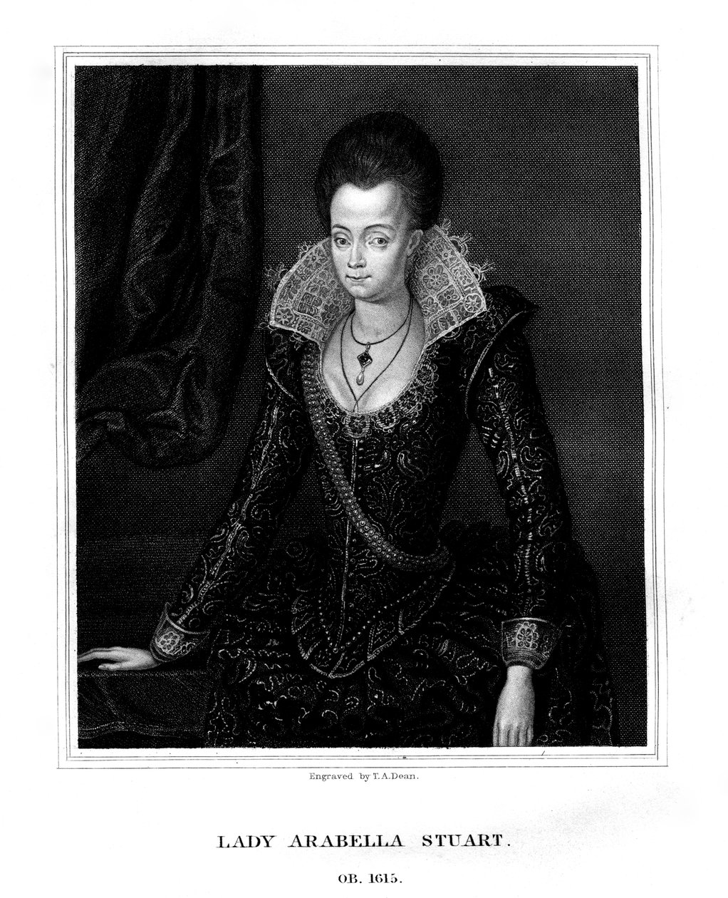 Lady Arabella Stuart, Duquesa de Somerset, 1826 de T. A. Dean
