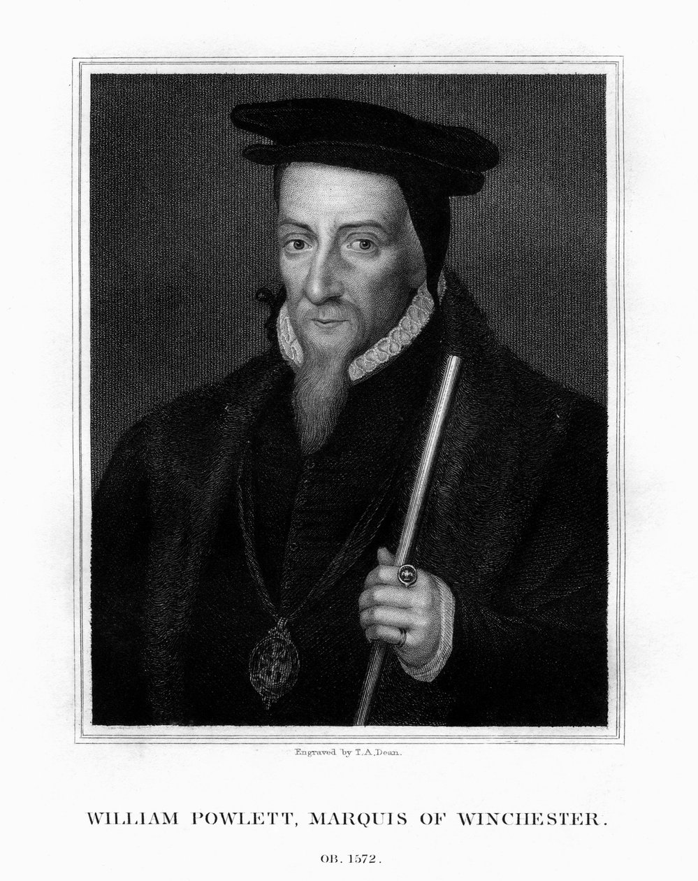 William Paulet, 1er Marqués de Winchester, estadista inglés, 1828 de T. A. Dean