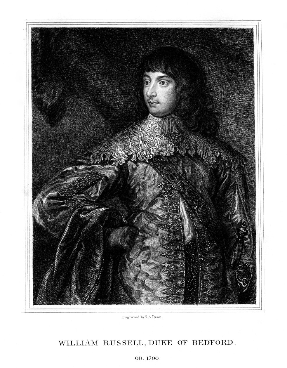 William Russell, primer duque de Bedford, soldado británico, 1825 de T. A. Dean