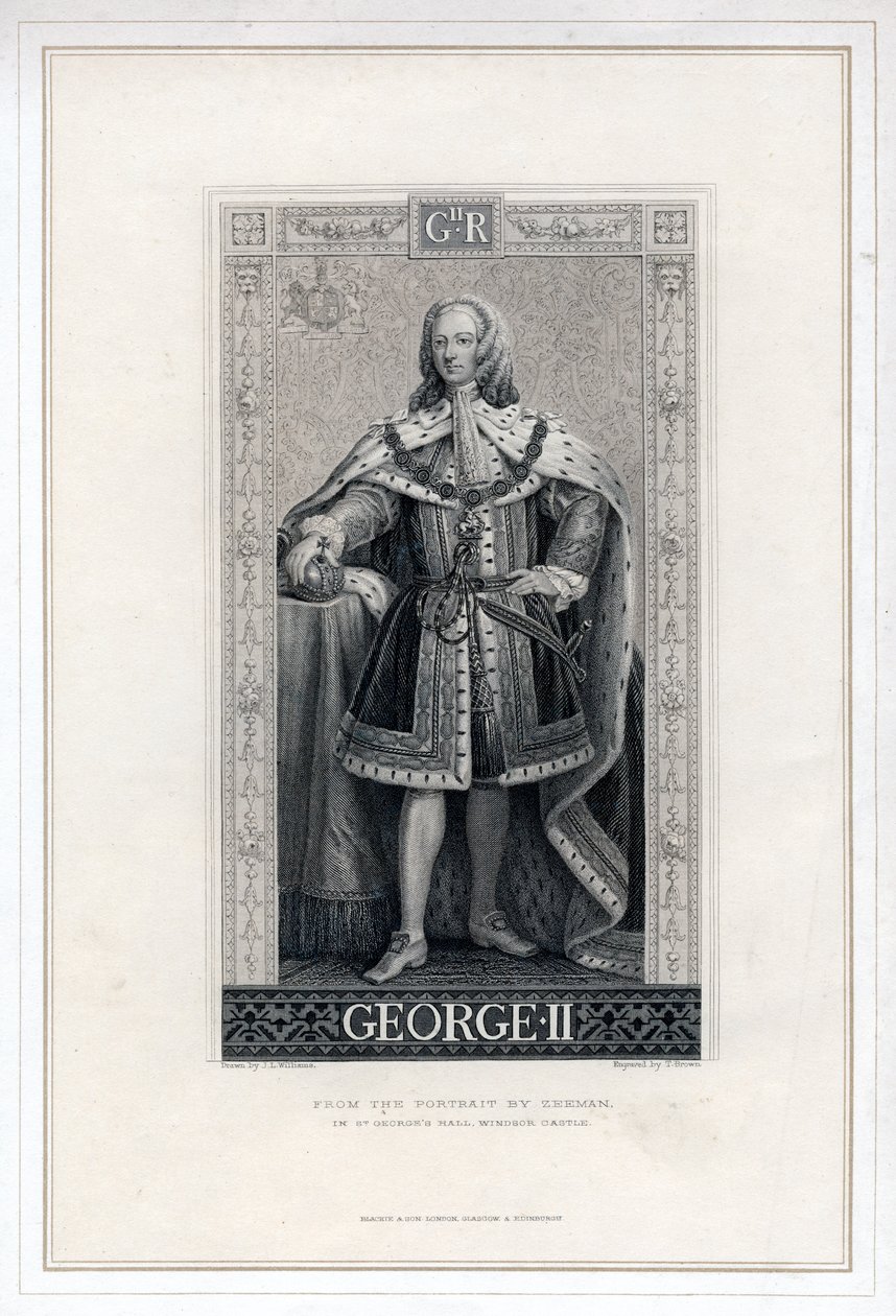 Jorge II de Gran Bretaña de T. Brown
