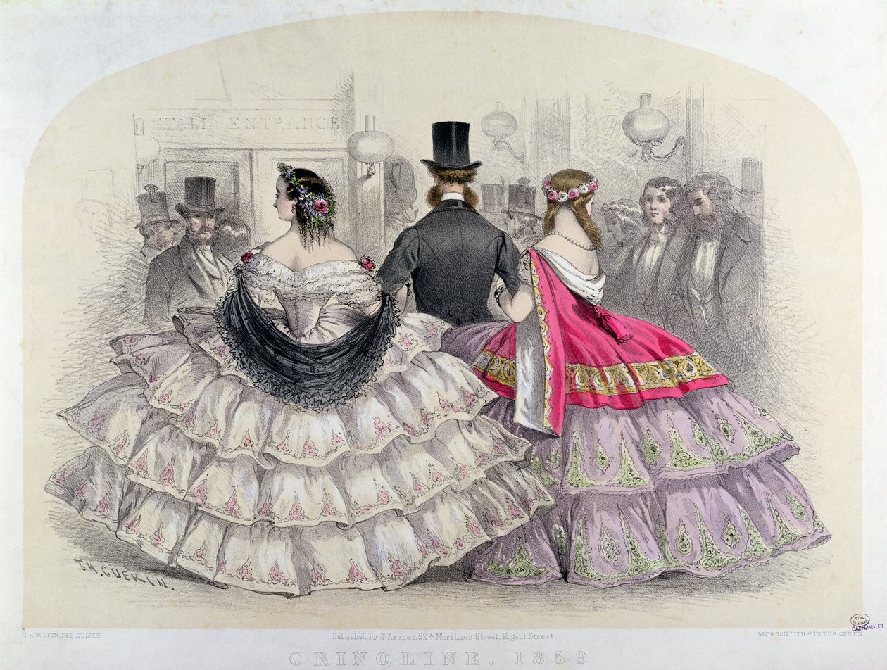 Damas con crinolinas en la Royal Italian Opera, Covent Garden, 1859 de T. H. Guerin