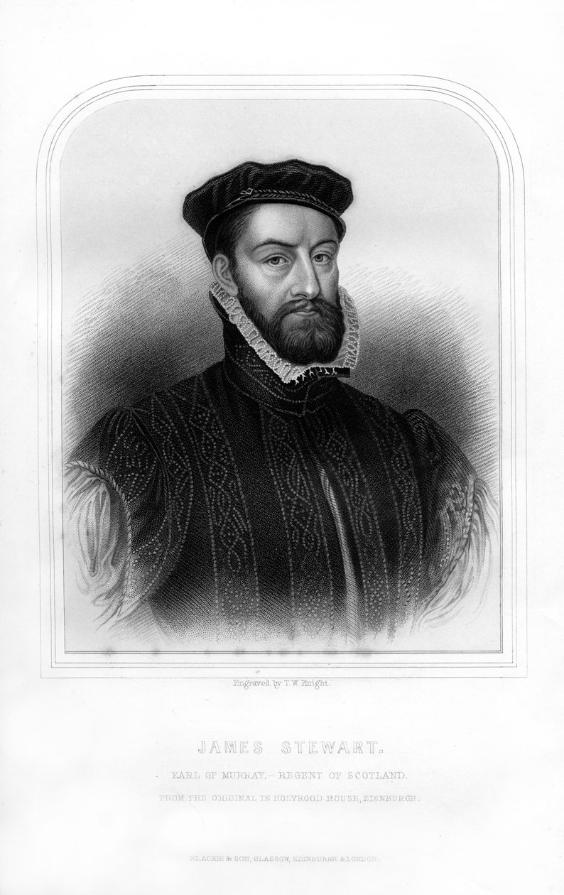 James Stewart, 1er Conde de Moray, Regente de Escocia de T. W. Knight