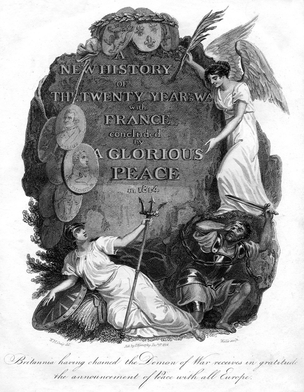 Britannia Encadenando al Demonio de la Guerra de T. Wallis