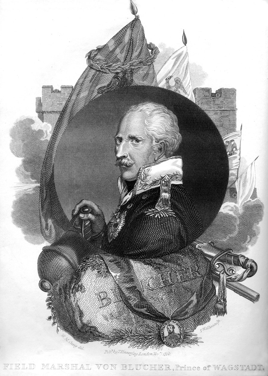 Mariscal de campo von Blucher, Príncipe de Wagstadt, 1816 de T. Wallis