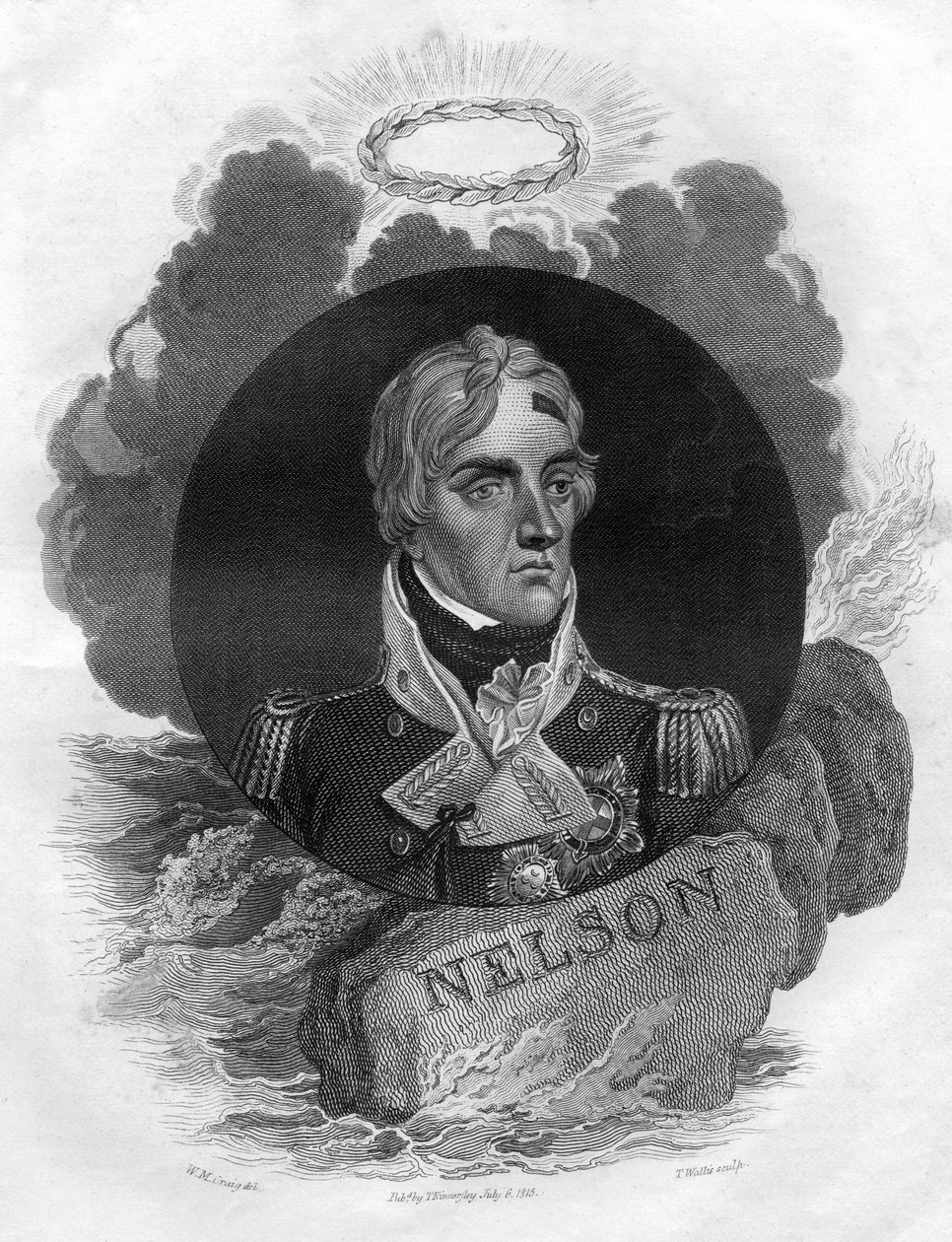 Lord Horatio Nelson, comandante naval inglés, 1816 de T. Wallis