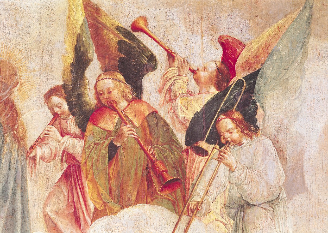 Ángeles Musicales, detalle de La Asunción de la Virgen de Taborda Vlame Frey, Carlos