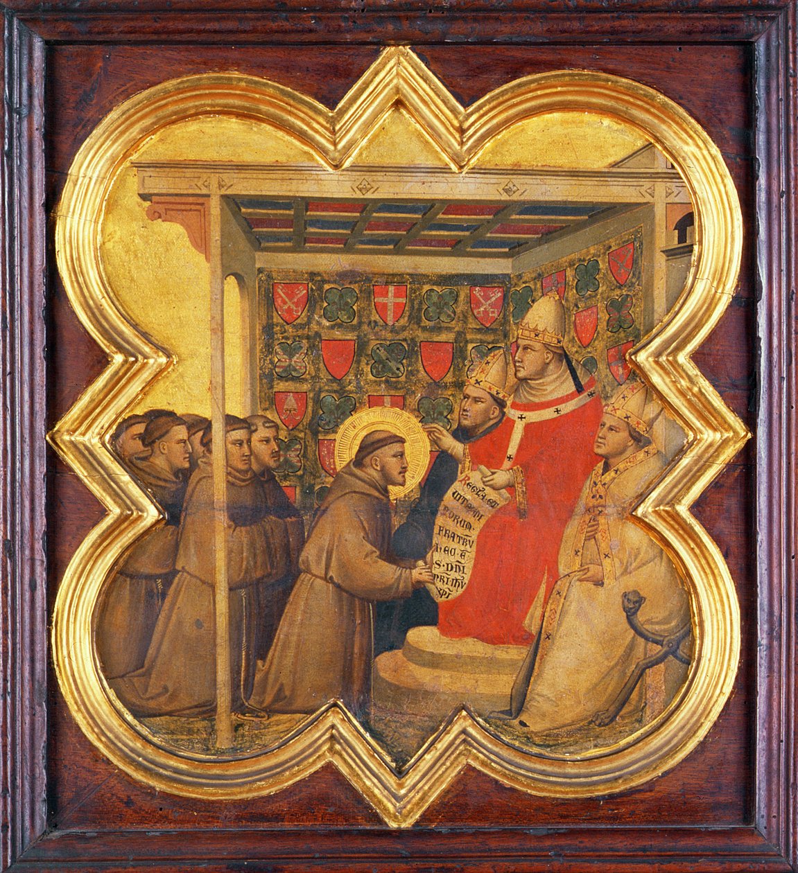 San Francisco presentando su regla al Papa de Taddeo Gaddi