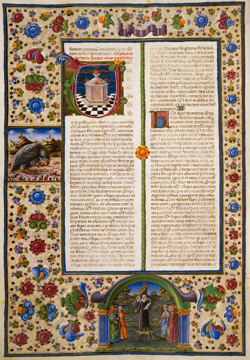 Incipit del Primer Libro de los Macabeos, del Volumen I de la Biblia de Borso d