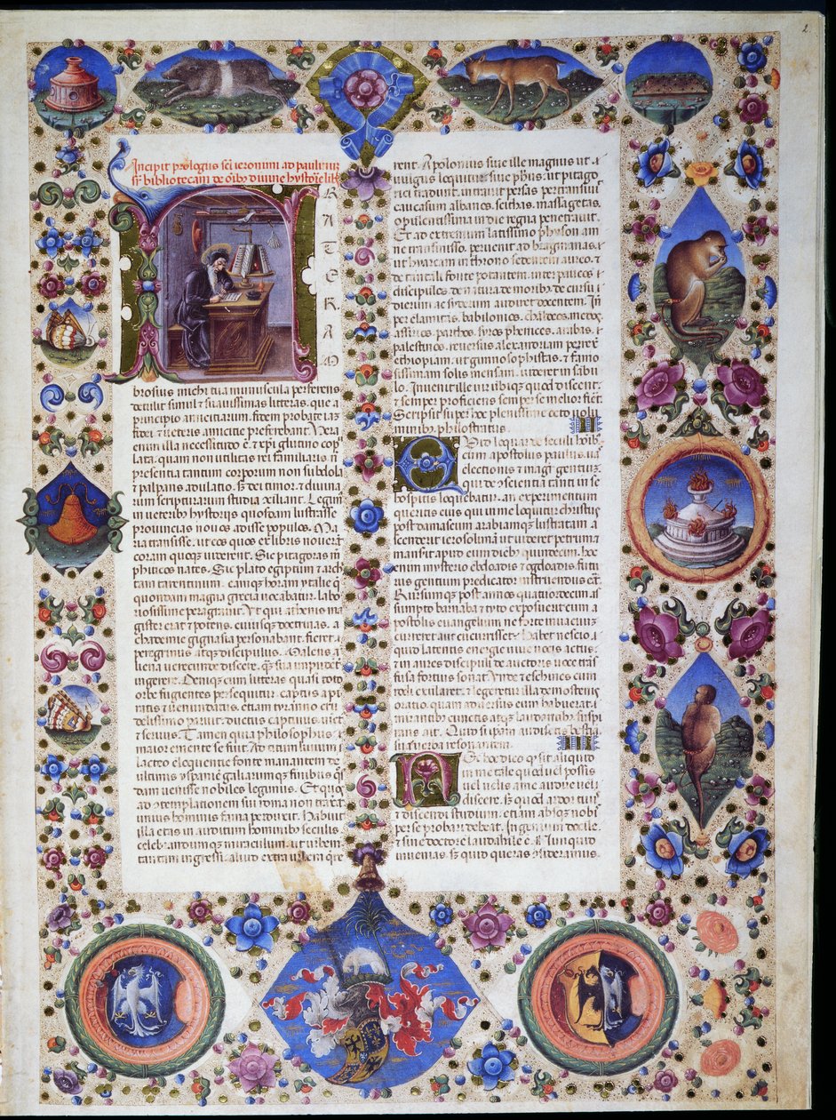 Prólogo, del primer volumen de la Biblia de Borso d