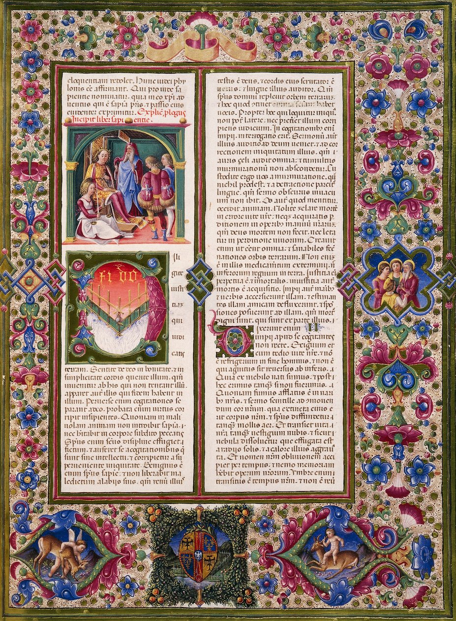 El Libro de la Sabiduría, del Volumen I de la Biblia de Borso d