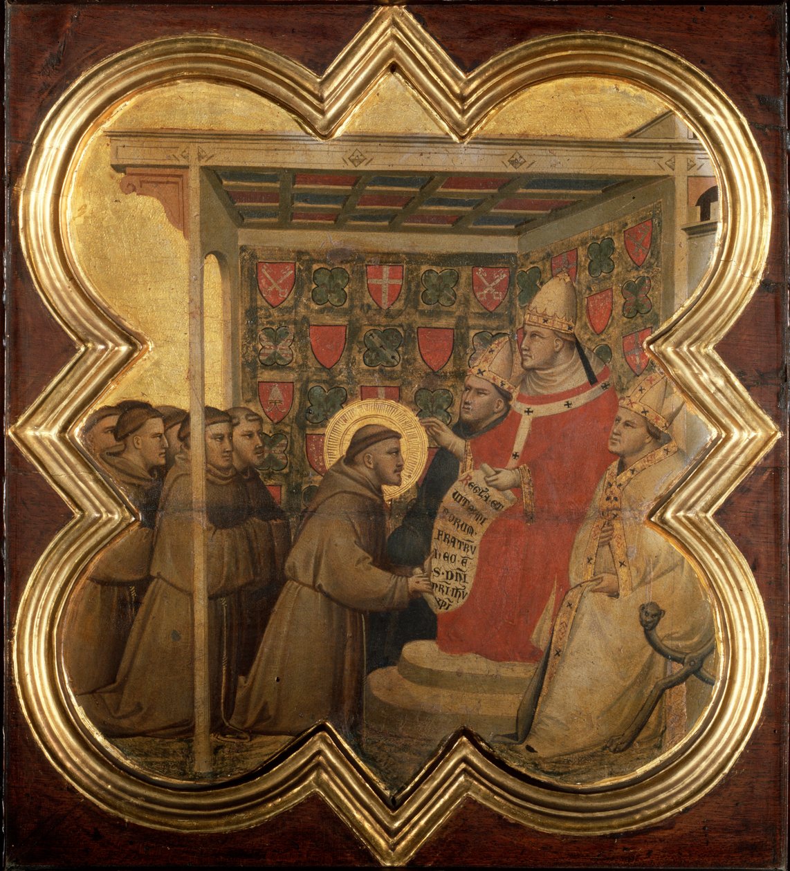 Vida de San Francisco de Asís: Inocencio III confirma la regla franciscana en 1210 de Taddeo Gaddi