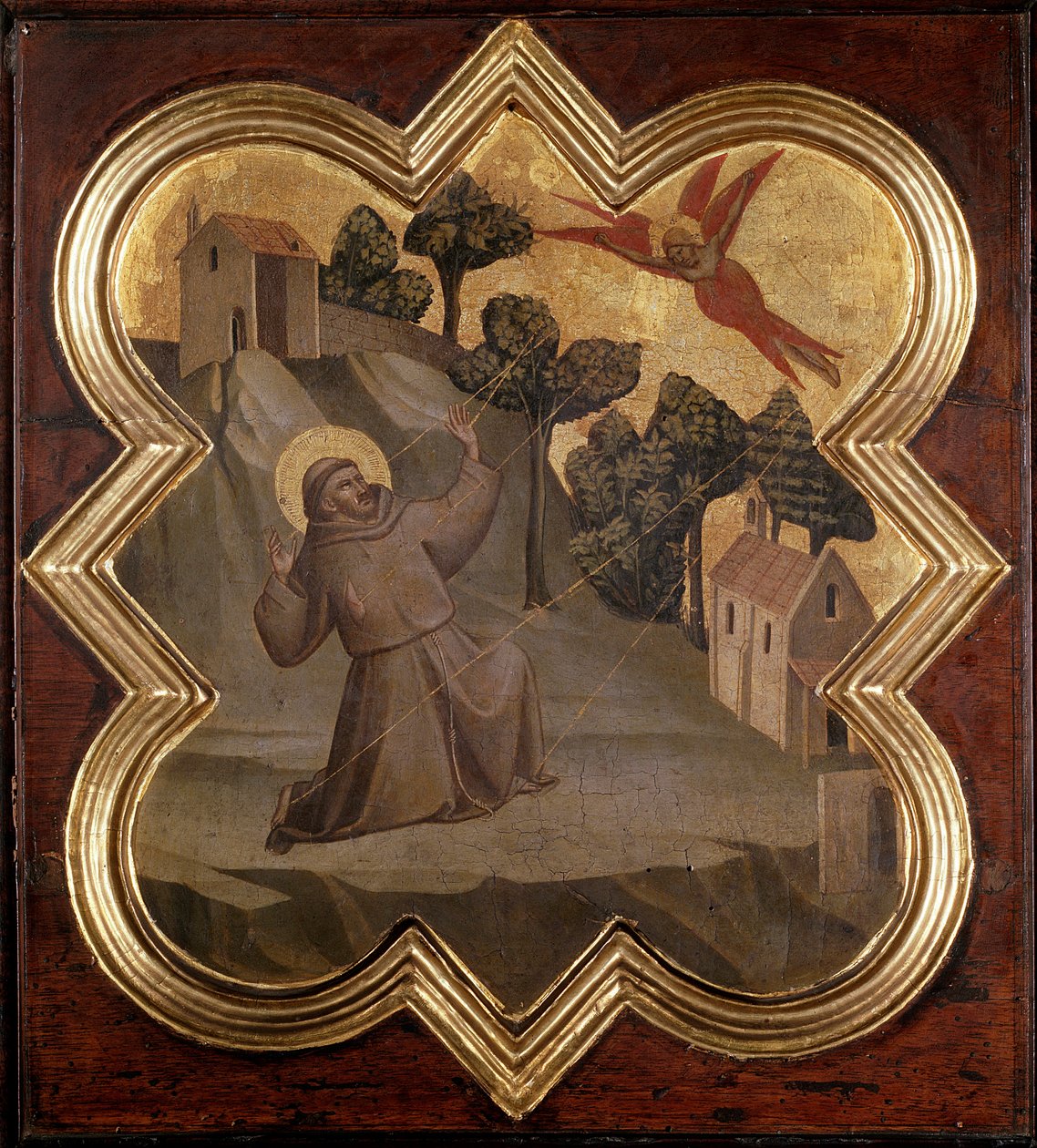Vida de San Francisco: el santo recibe los estigmas de Taddeo Gaddi