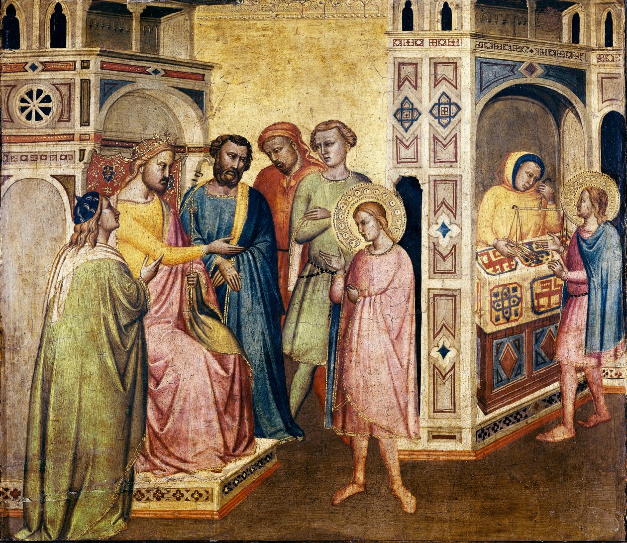 San Eligio ante el Rey Clotario, c.1365 de Taddeo Gaddi