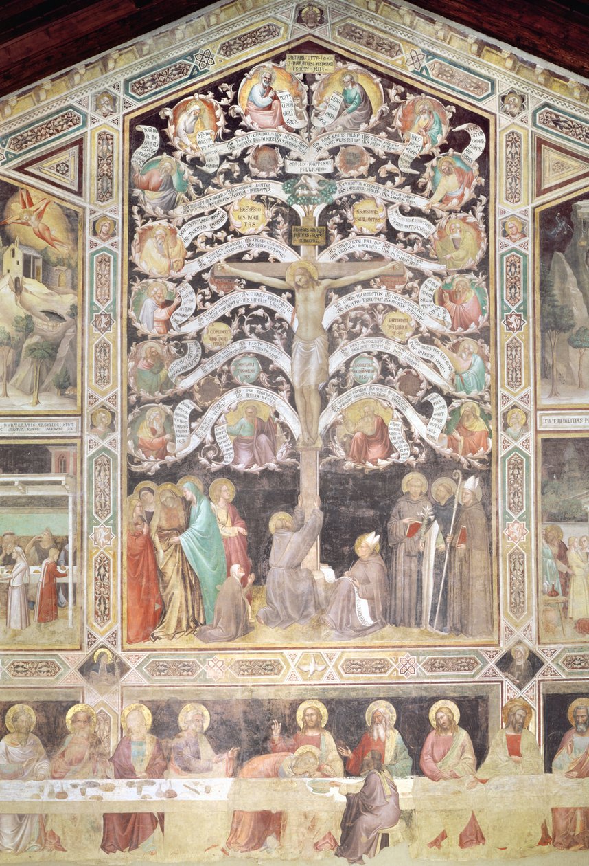 El Árbol de la Vida y La Última Cena (detalle) de Taddeo Gaddi