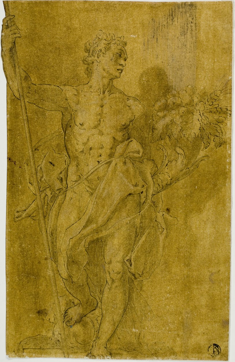 Estudio para figura alegórica masculina de Taddeo Zuccaro
