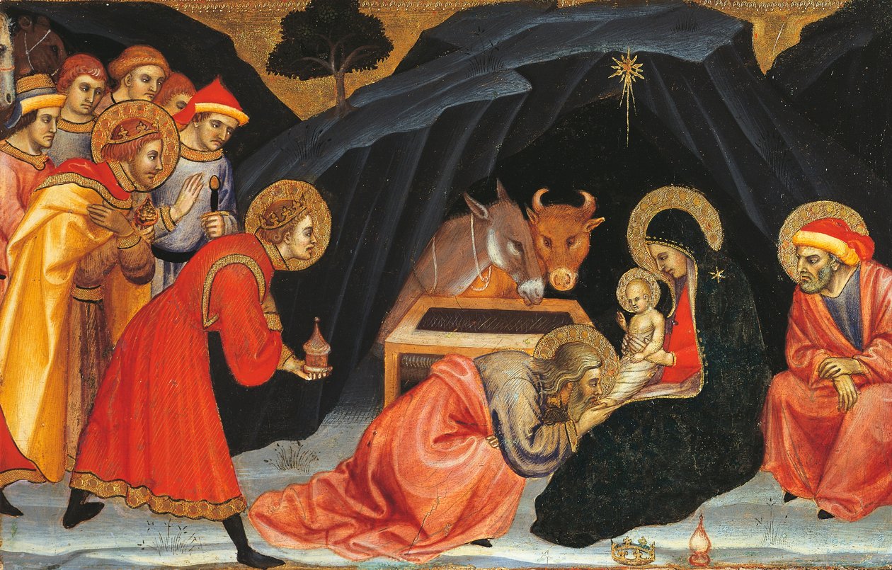 Adoración de los Reyes Magos, de Taddeo di Bartolo (hacia 1363-1422) de Taddeo di Bartolo