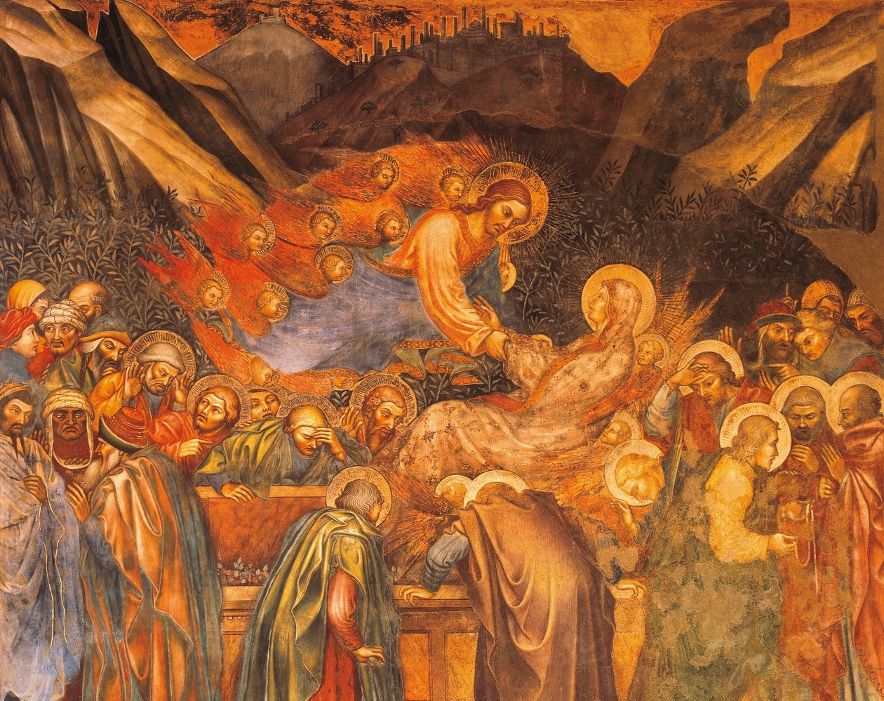 Ascensión de la Virgen al Cielo, escena de la Vida de la Virgen de Taddeo di Bartolo