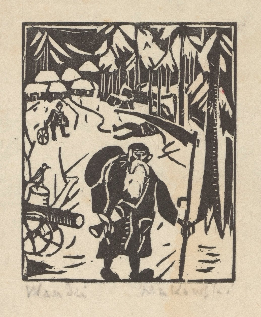 El tiempo - un anciano en el bosque de Tadeusz Makowski