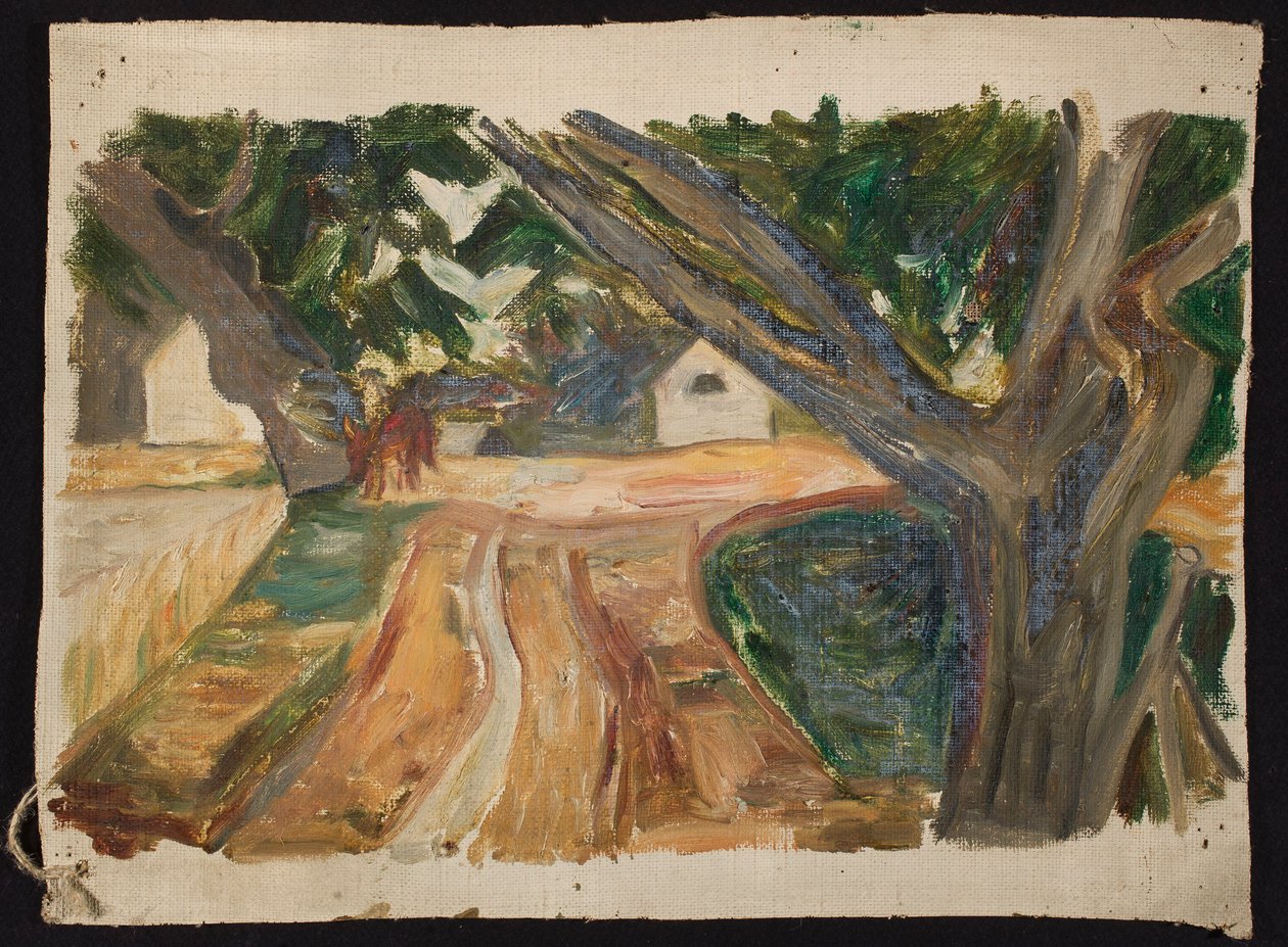 Árboles junto a la carretera de Tadeusz Makowski
